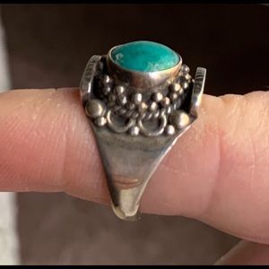 Sterling silver and turquoise ring